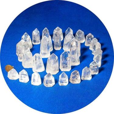 Imagem de Ponta de Cristal Polido Liso Natural Média 40mm Classe B - Cristal Qua