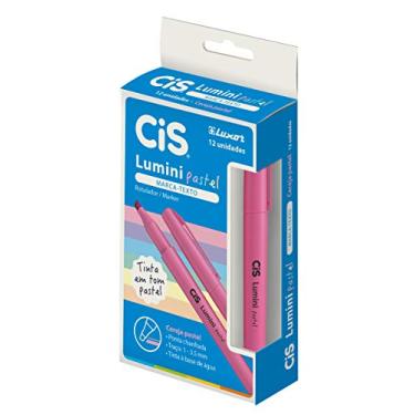 Imagem de Marcador de Texto Lumini Pastel, CIS, Cereja, Caixa com 12 unidades