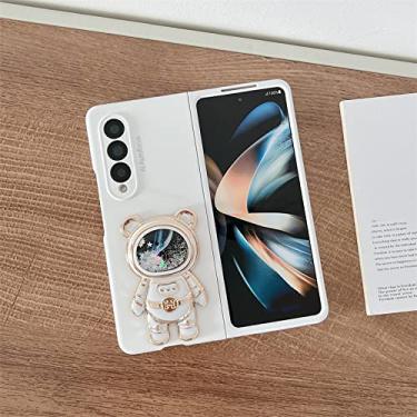 Imagem de Para Samsung Galaxy Z Fold 4 Estojo para Celular Bonito Astronauta Espacial Suporte Suporte Z Fold 3 2 Capa Branca, 01, Branco, Para Z Fold 4