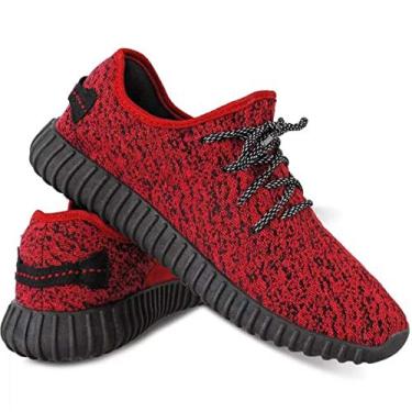 Imagem de Tênis Caminhada Masculino Leve Macio Casual Dia a Dia Club 21 Preto Cor:vermelho;tamanho:40