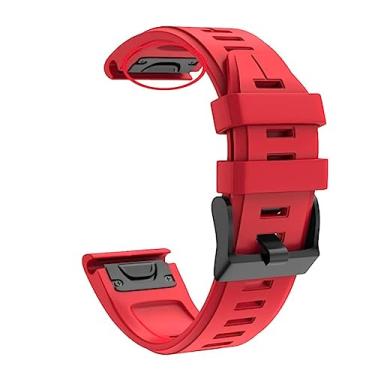 Imagem de DFAMIN 22 26mm Pulseira de silicone de liberação rápida para Garmin Fenix 6 6X Pro 5 5X Plus Enduro Descent Mk2 Fenix 7 7X Pulseira de relógio de ajuste fácil (Cor: K, Tamanho: 26mm