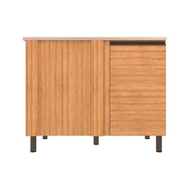 Imagem de Balcão de Canto Bartira Cristal MDP 15mm com 1 Porta e 1 Prateleira - 101cm de largura