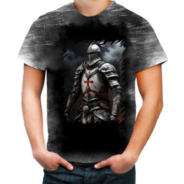 Imagem de Camiseta Desgaste Cavaleiro Templário Cruzadas Paladino 8 - Kasubeck S