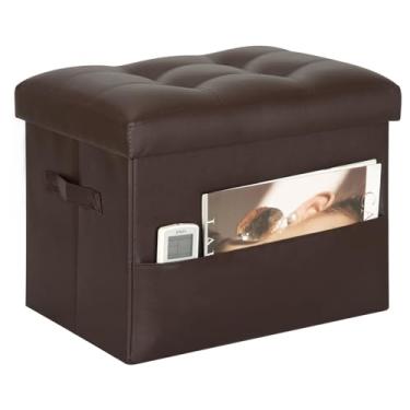 Imagem de BelugaHelper Banco de descanso para os pés otomano de armazenamento, banco de armazenam...