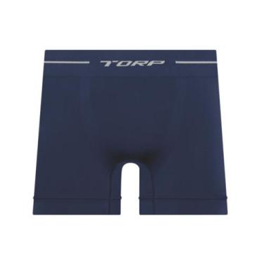 Imagem de Cueca Boxer Torp Microfibra Sem Costura Marinho - Ref 8001, M, Azul