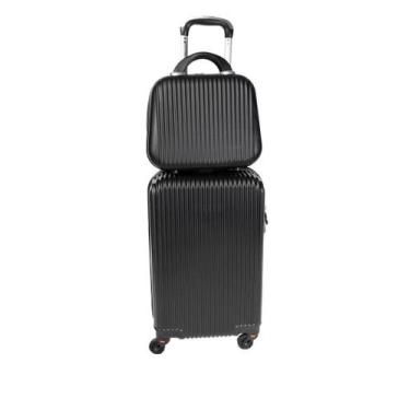 Imagem de Mala De Viagem Grande 32kg + Frasqueira C Abs Rodinhas 360 - BLACKLION