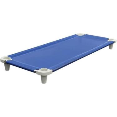 Imagem de Kit com 5 Caminha empilhavel Acrimet soneca creche 713 azul