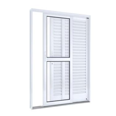 Imagem de Porta Balcão de Aço 214 x 150 x 14 cm 3 Folhas Direita Riobras Pronta