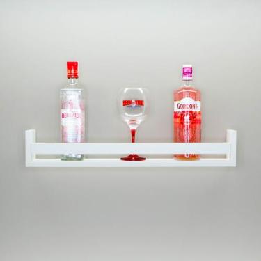 Imagem de Prateleira MDF branco em U cozinha sala decoração Apoio 60cm - Norte D