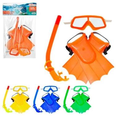 Imagem de Kit Mergulho Brinquedo Infantil, Máscara, snorkel, pé De Pato - ARTBRI