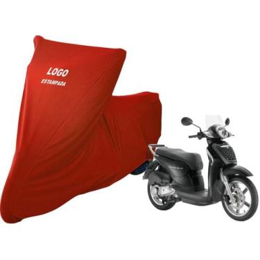 Imagem de Capa De Tecido Para Cobrir Moto Aprilia Scarabeo Com Logo - Mz, Vermel