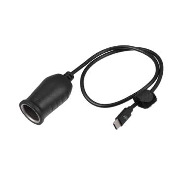 Imagem de REPAIROCK Adaptador de isqueiro de 15 V/cabo conversor de isqueiro macho USB tipo C interior para carro RV/plástico ABS durável 0,54 m / 1 peça de peças de reposição automotiva preta