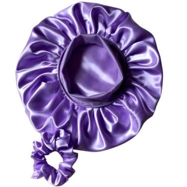 Imagem de Touca de Cetim Dupla Face Anti Frizz com Faixa - Ateliê Sabrina Pires,