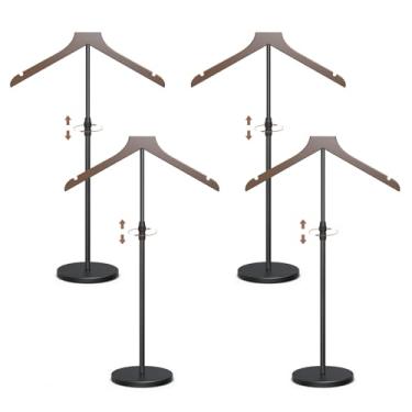 Imagem de OLV Pacote Com 4 Suportes Para Camisas, Suporte Torso De Manequim Ajustável 18 A 34 Polegadas, Loja Vendedores, Cabide Jaquetas E Roupas Vapor, Marrom