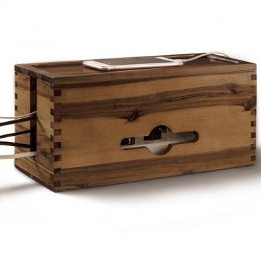 Imagem de TIDITA Caixa de gerenciamento de cabos grande Acacia – Escondedor de caixa de cabos de 38 cm de comprimento, caixa de filtro de linha para escritório – Caixa de proteção contra surtos – Caixa de arame