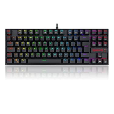 Imagem de Teclado Magnético Gamer Redragon Kumara PRO K552RGB USB RGB Preto Switch Marrom