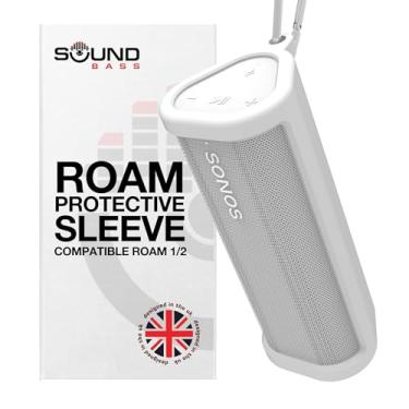 Imagem de SOUND BASS Capa protetora de silicone resistente para Sonos Roam & Roam SL | Proteja seu alto-falante Bluetooth sem fio usando esta capa/capa (Roam 2 - Branco)