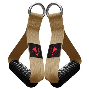 Imagem de Vigoog Acessórios de alças de ginástica resistentes para máquina de cabos, faixa de resistência, sistema de polia, equipamento de exercícios domésticos, compatível com Bowflex, Total e Smith (Cáqui
