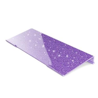 Imagem de Beego Suporte Ergonômico Para Teclado De Computador - Inclinado Com Acrílico Roxo Brilhante E Faixa Antiderrapante Digitação Fácil Em Casa, Escola, Escritório Acessórios Mesa