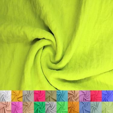 Imagem de Texco Inc Air Flow Cey Yard – 100% poliéster, não elástico, 149,9 cm de largura, 160 g/m2 leve tecido respirável para vestidos, blusas, vestuário, costura e artesanato DIY, verde verde-limão neon 5
