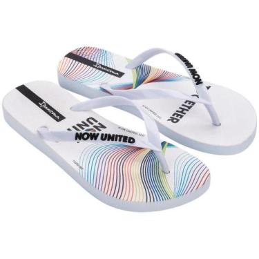 Imagem de Sandália Infantil NOW United N35 - Branco com Preto - Grendene