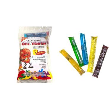Imagem de Geladinho E Geladão Gel Fruta Fardo 1 pacote 40un de 50ml