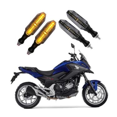 Imagem de KIT 4 Seta Esportiva Pisca de Led Modelo P26 Para Moto Honda NC 750X A
