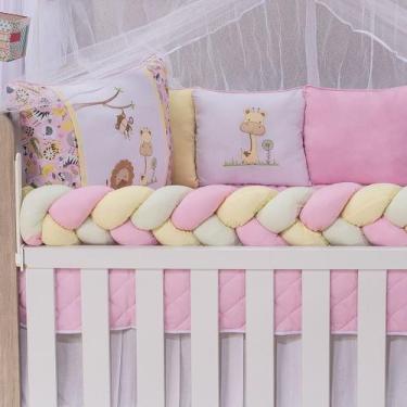 Imagem de Kit De Berço Trança Americano 12 Peças 100% Algodão Encanto - LuckBaby