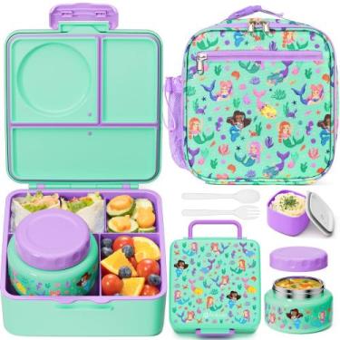 Imagem de Conjunto de lancheira Fimibuke Bento para crianças com garrafa térmica