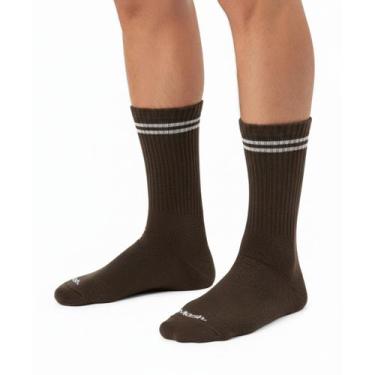 Imagem de Meia Masculina Mash Active Algodão Cano Alto Esportiva Punho Canelado,