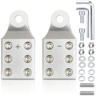 Imagem de Conectores de terminal de bateria de 6 vias – cabe cabos de até 4/0 AWG – Grampos de terminal de bateria de carro M10 para áudio de carro, fuzileiro, RV, caminhão – 1 par