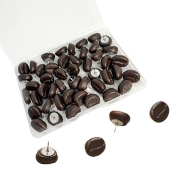 Imagem de 50 peças de decoração de quadro de avisos de café, tachinhas divertidas, pinos de pressão para quadro de rolha, quadro de avisos, parede, decoração de cubículos, acessórios de escritório