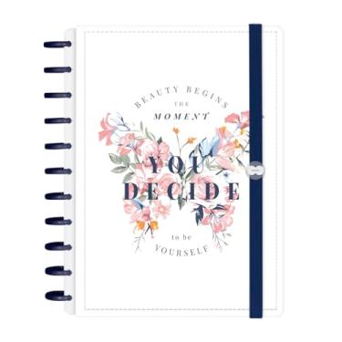 Imagem de Caderno Iscool Disc Inteligente 140 Folhas Butterfly Branco Rosa G+