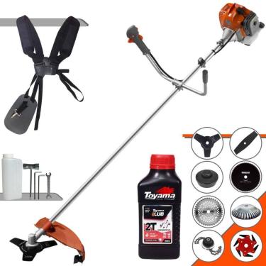 Imagem de Roçadeira Robusta Tekna RL430ACNTK À Gasolina 2T 43cc 1,7HP 9.000rpm Multifunções Completa Com Carretel de Nylon + 7 Lâminas de Corte + ÓLEO TOYAMA