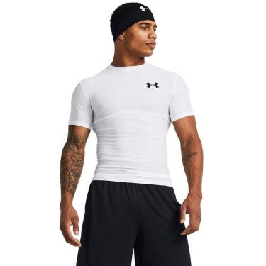Imagem de Camiseta de Treino Under Armour Heatgear Masculina P Branco-Masculino