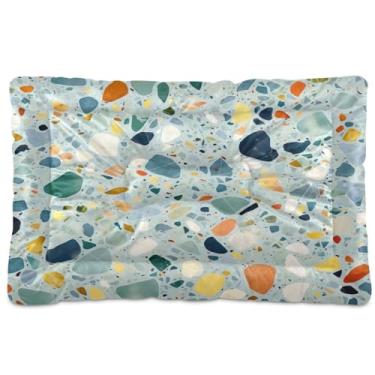 Imagem de Wassud Cama de cachorro pequena lavável no chão de terraço, tapetes para cães pequenos, tapete portátil macio para animais de estimação, cama antiderrapante para cães e gatos, almofada confortável