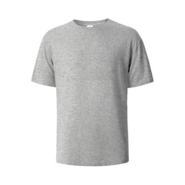 Imagem de Camiseta De Algodão Branca De Alta Resistência 500g Com Gola Redonda E