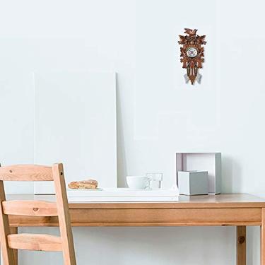 Imagem de aqxreight Cuco Relógio de Parede Pássaro Madeira Pendurado Decorações para Casa café Restaurante Arte Balanço Sala Estar Estilo 3