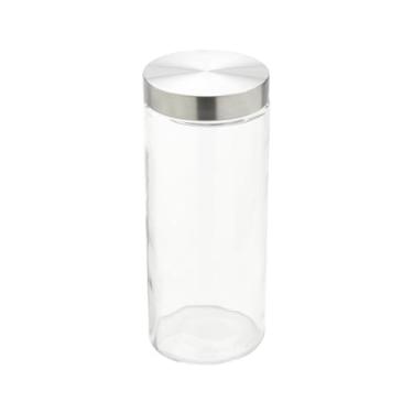 Imagem de PORTA MANTIMENTO VIDRO C/TAMPA AÇO REDONDO 2,2l, Rojemac