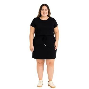 Imagem de Vestido Plus Size Feminino Manga Curta Elegante Casual Festa-Feminino