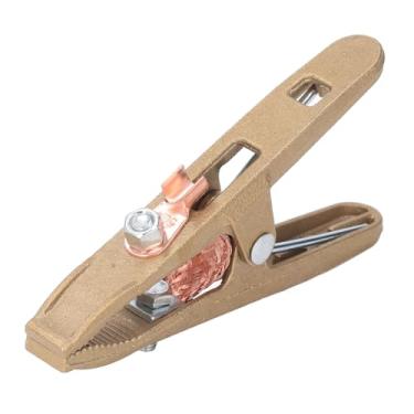 Imagem de QANYEGN Braçadeira de aterramento de soldagem 300A, clipes de aperto de cobre à terra em forma de bronze, suporte de eletrodo de soldador manual para soldagem a Arcos MIG MMA TIG