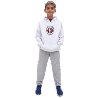 Imagem de Conjunto Moletom Infantil Meninos Blusa Canguru Capuz e Calça Comprida Quentinho Invern...