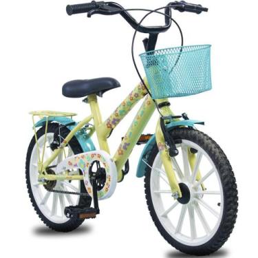 Imagem de Bicicleta infantil Aro 16 South Flower Cesto e Paralama meninas V-brak