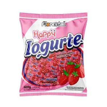 Imagem de Bala Happy Iogurte Morango 500g Florestal