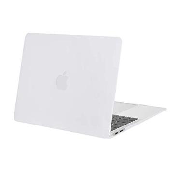 Imagem de MOSISO Capa compatível com MacBook Air de 13 polegadas 2022 2021 2020 2019 2018 versão A2337 M1 A2179 A1932 Touch ID, capa rígida de plástico compatível com MacBook Air de 13,3 polegadas, branca