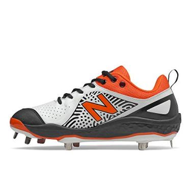 Imagem de New Balance Tênis feminino Fresh Foam Velo V2 Metal Softball, Preto/Laranja/Branco, 5