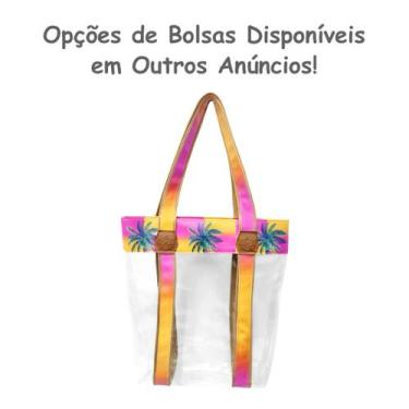 Imagem de Bolsa Feminina e Necessaire Transparente Impermeável Coqueiros Magicc 