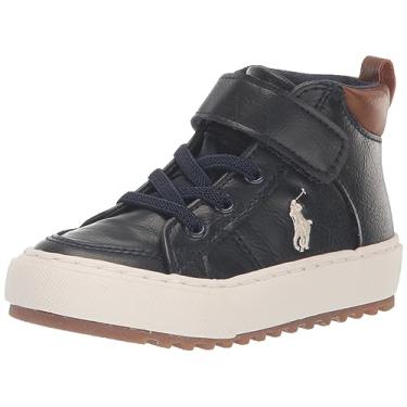 Imagem de POLO RALPH LAUREN Tênis masculino Jaxson Ps (infantil), Azul-marinho/creme, 18