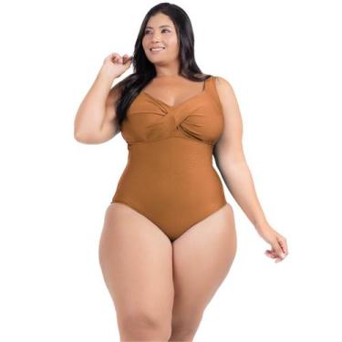 Imagem de Maio Body Acinturado Plus Size Modela Cintura Liso Casual - HYPE MODAS