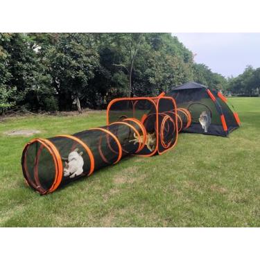 Imagem de Tenda dobrável 6 em 1 para animais de estimação para gatos e cães, tenda dobrável para animais de estimação, cercadinho para animais de estimação (estilos 4)